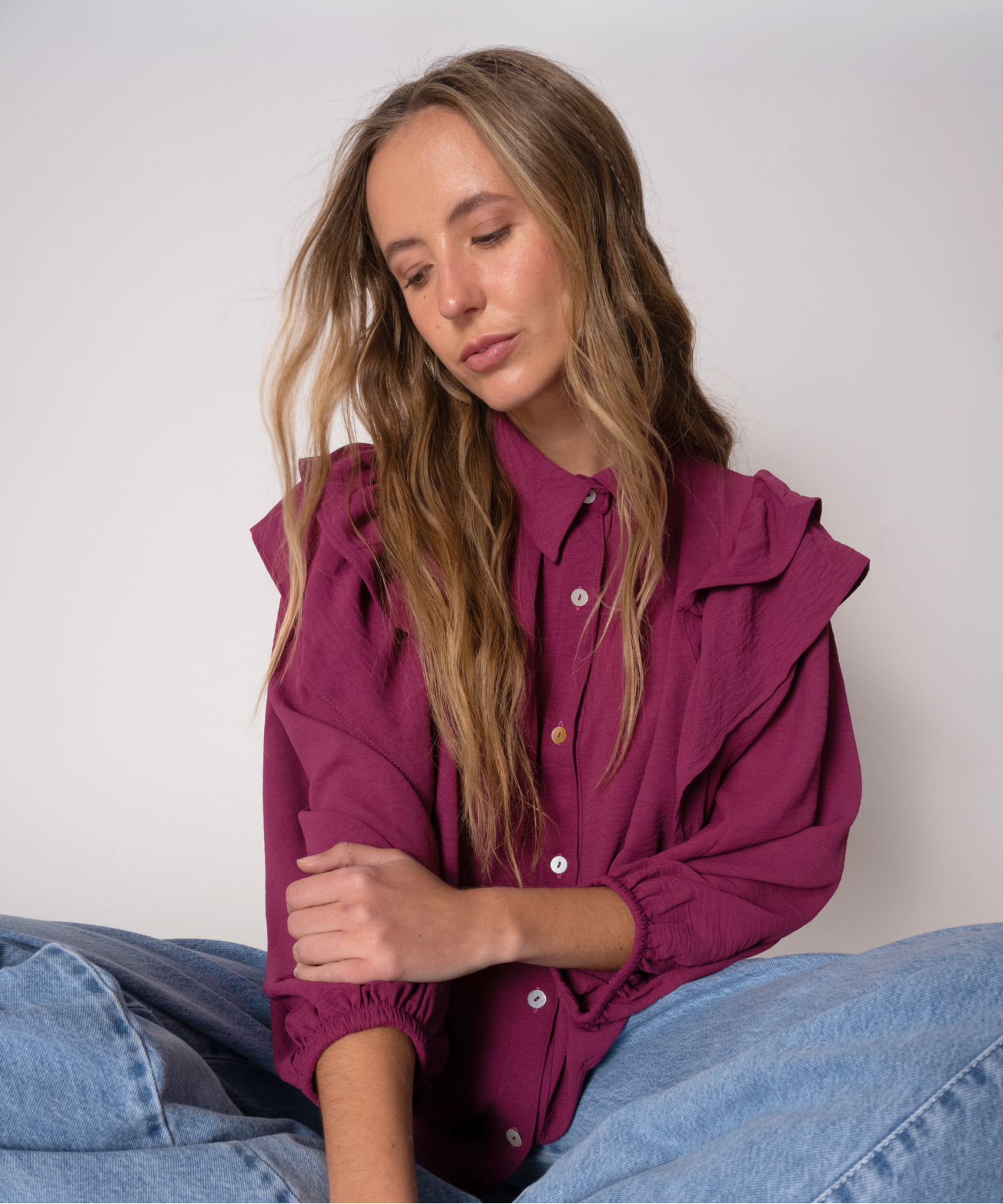 BLUSA VERONA BURGUNDY