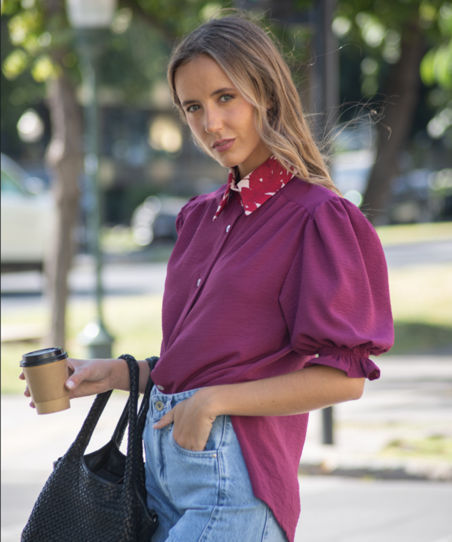 BLUSA CATANIA BURGUNDY