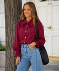 BLUSA BARCELONA BURGUNDY