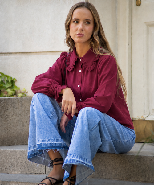 BLUSA BARCELONA BURGUNDY