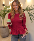 BLUSA MÁLAGA BURGUNDY