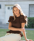 BLUSA FLORENCIA CHOCOLATE