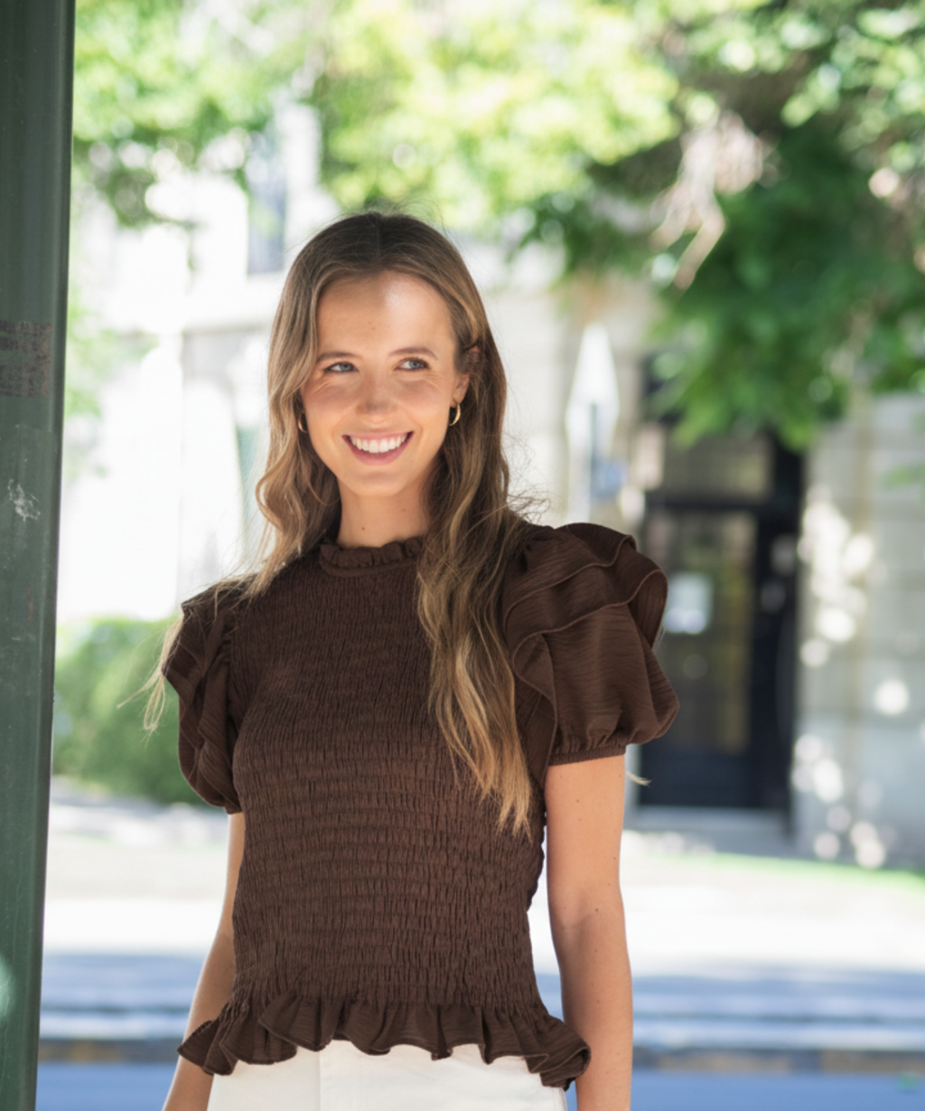 BLUSA FLORENCIA CHOCOLATE