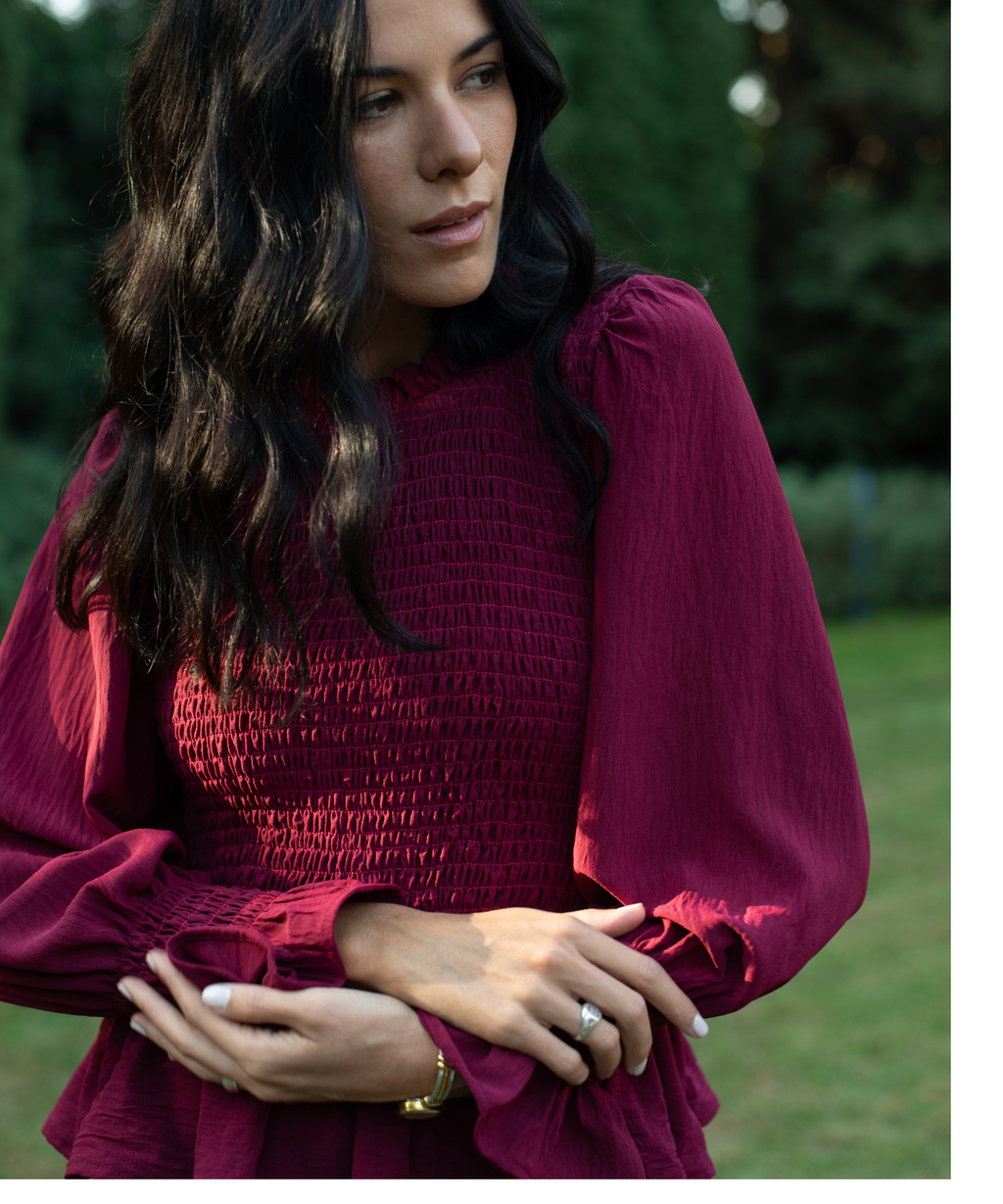 BLUSA MÁLAGA BURGUNDY