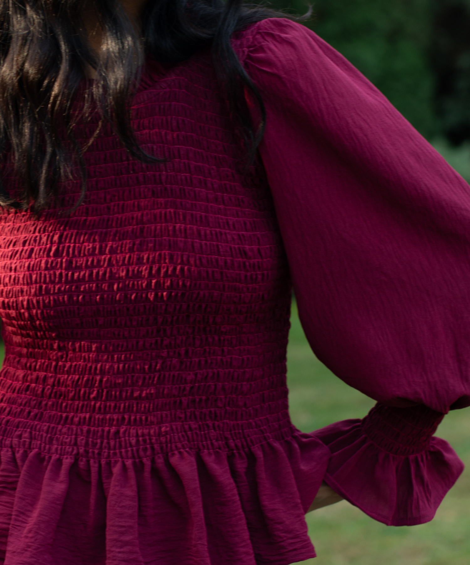 BLUSA MÁLAGA BURGUNDY