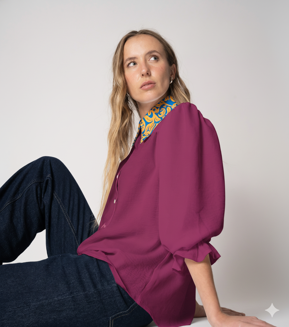 BLUSA TOSCANA BURGUNDY MODELO 2