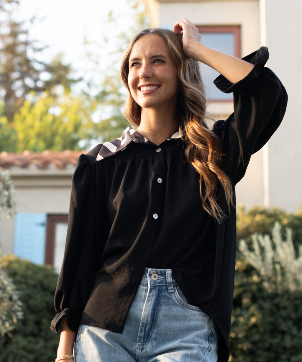 BLUSA TOSCANA NEGRA