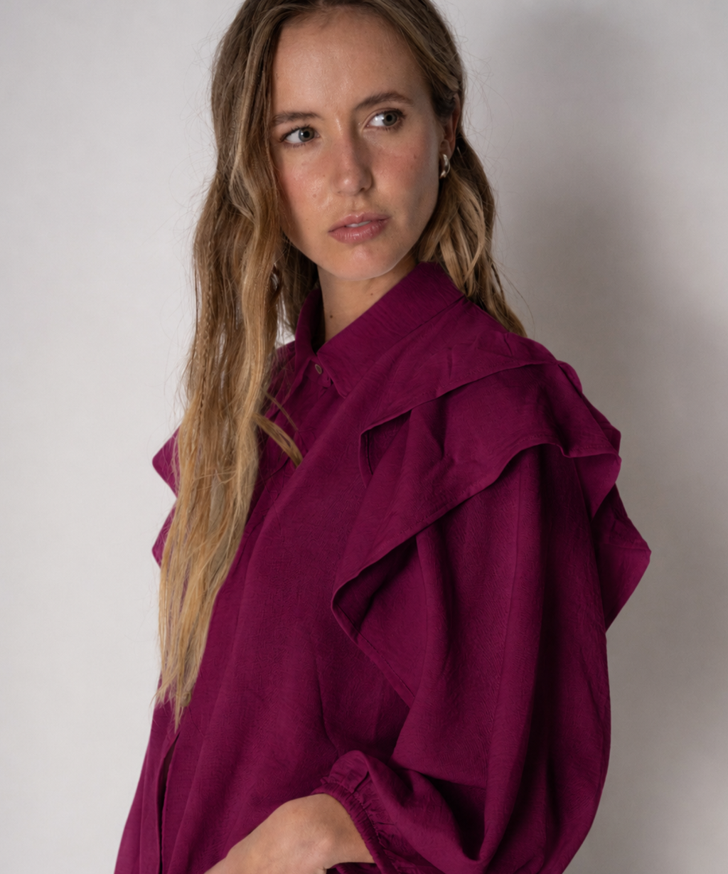BLUSA VERONA BURGUNDY