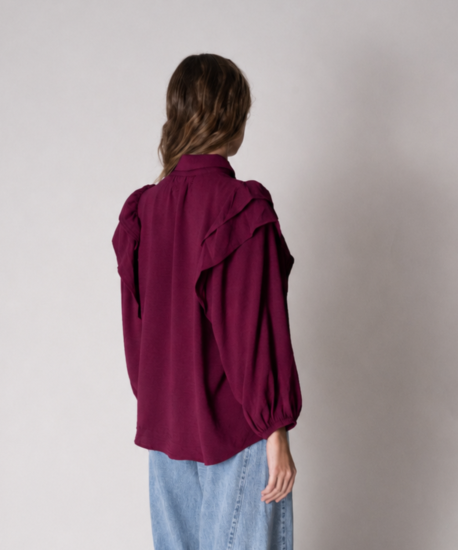BLUSA VERONA BURGUNDY