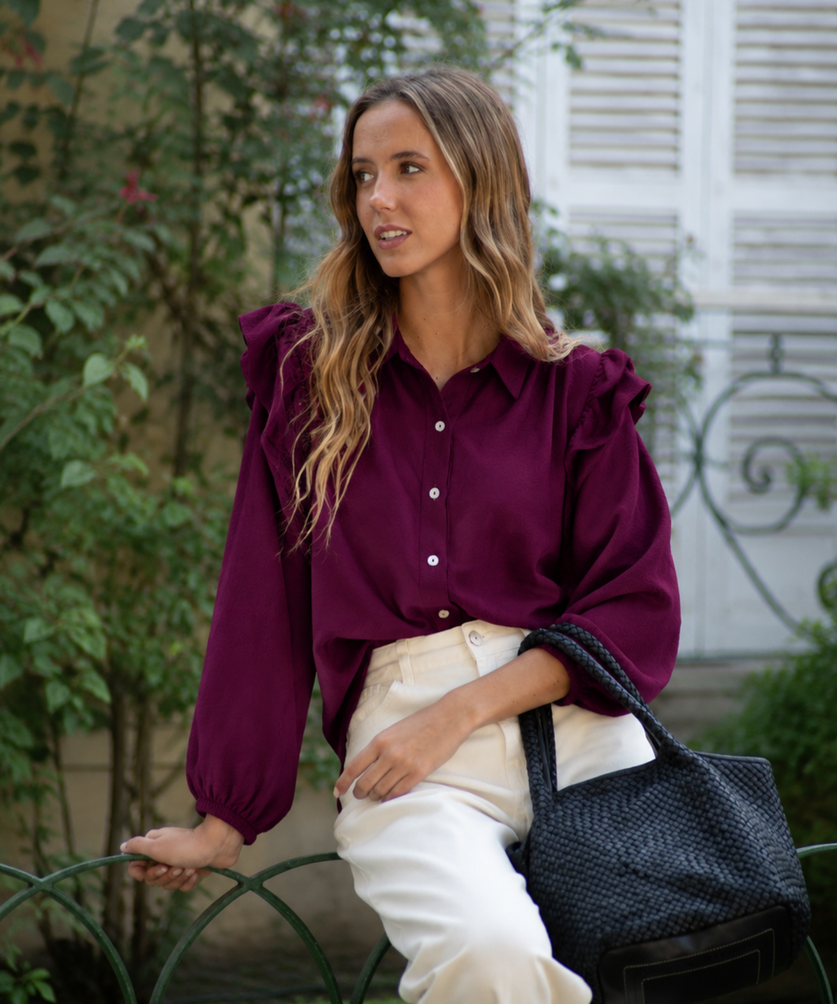 BLUSA VERONA BURGUNDY